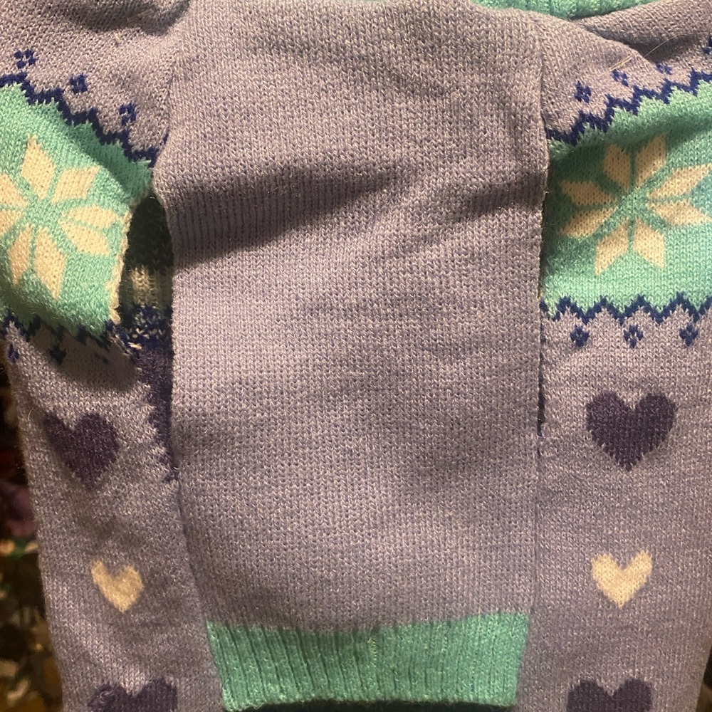 FROZEN Disney’s frozen NWT dog sweater periwinkle & aqua SZ Med - Picture 8 of 13
